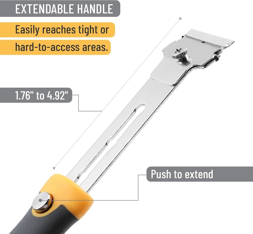 Bates- Razor Blade Scraper Set, 2 Pack, Standard and Adjustable Handle, Extra 20