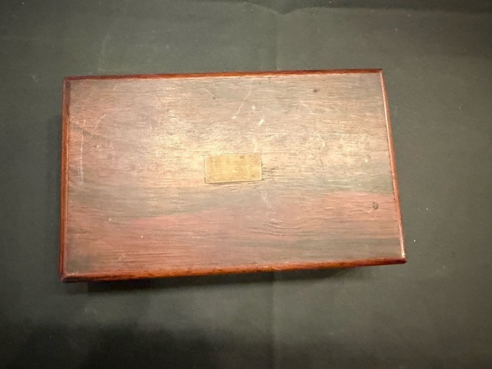 Vintage Drafting Compass Set w/ Wooden Case Engineers Drawing Instruments