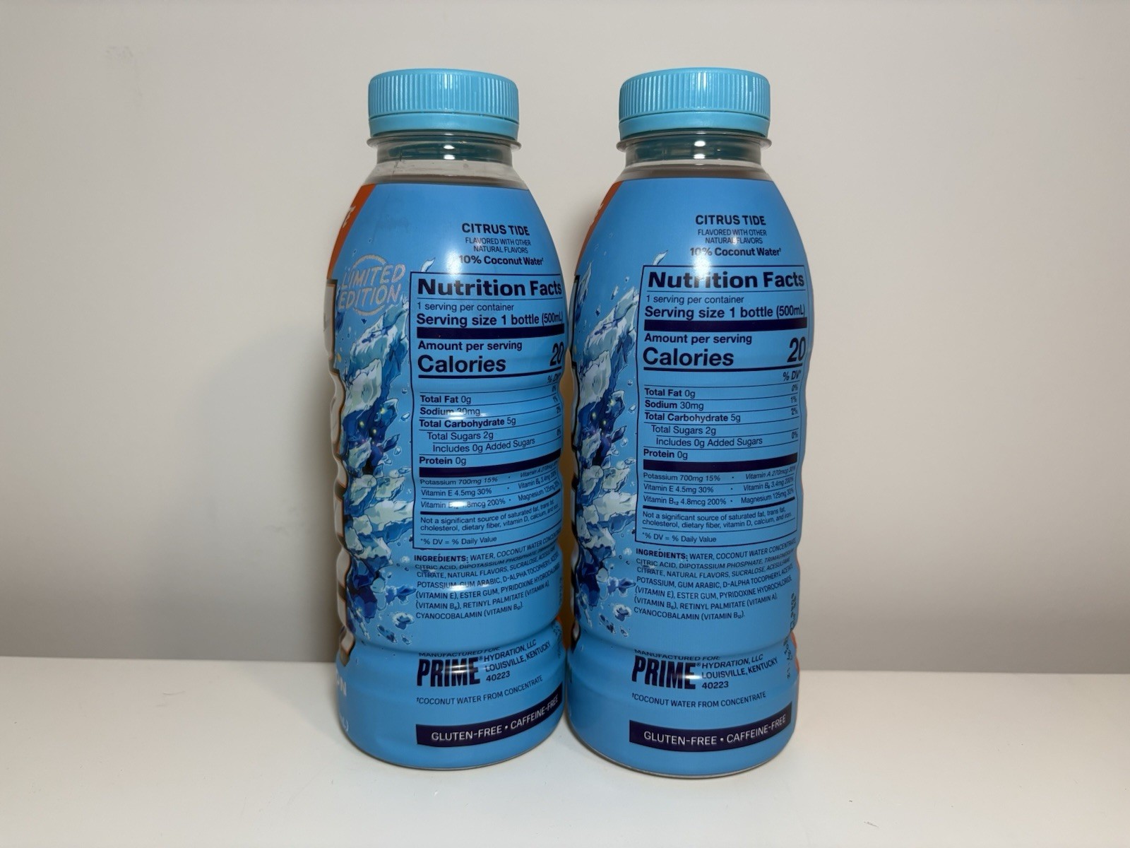 Sealed Prime Hydration Frostbite Fusion 2 Pack Lot Kyro Luken RARE Bottle Drinks