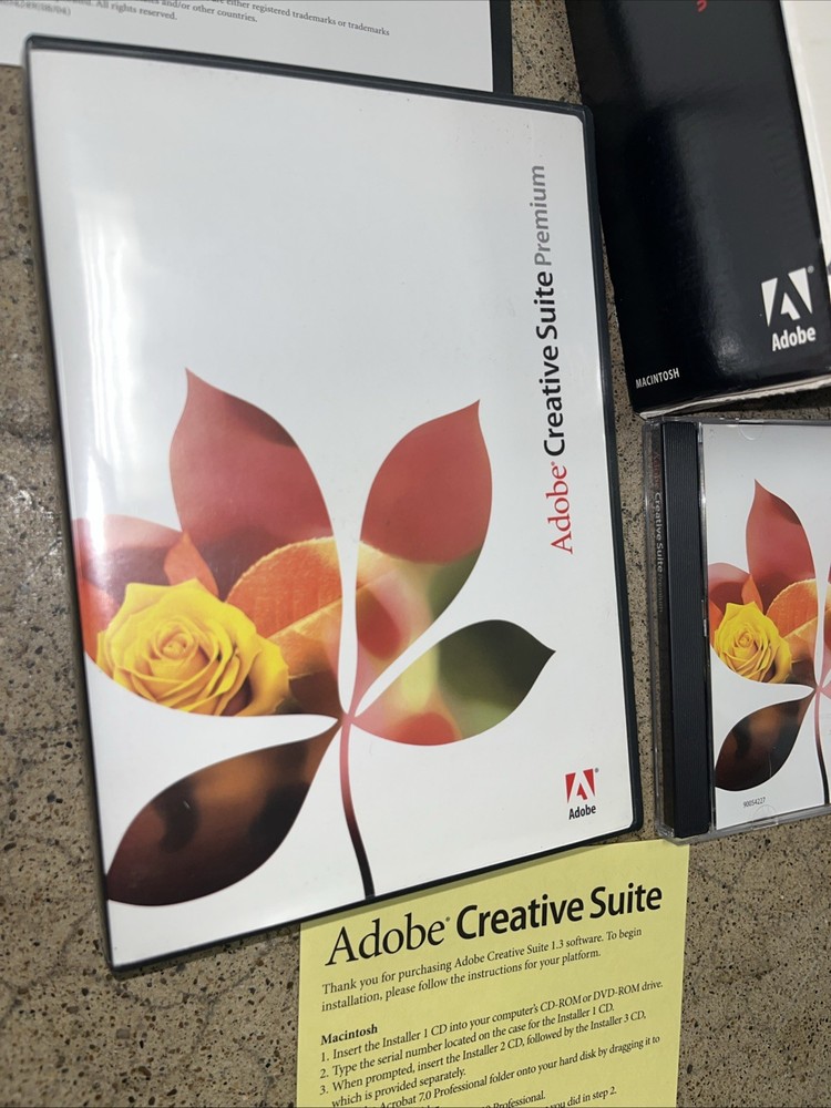 Adobe Creative Suite Premium 2004 w/6-Discs and Serials