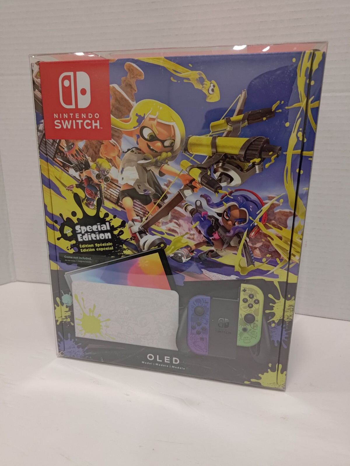 OLED Switch Console Box Protector & Display Case, Fits All OLED MARIO EDITION!