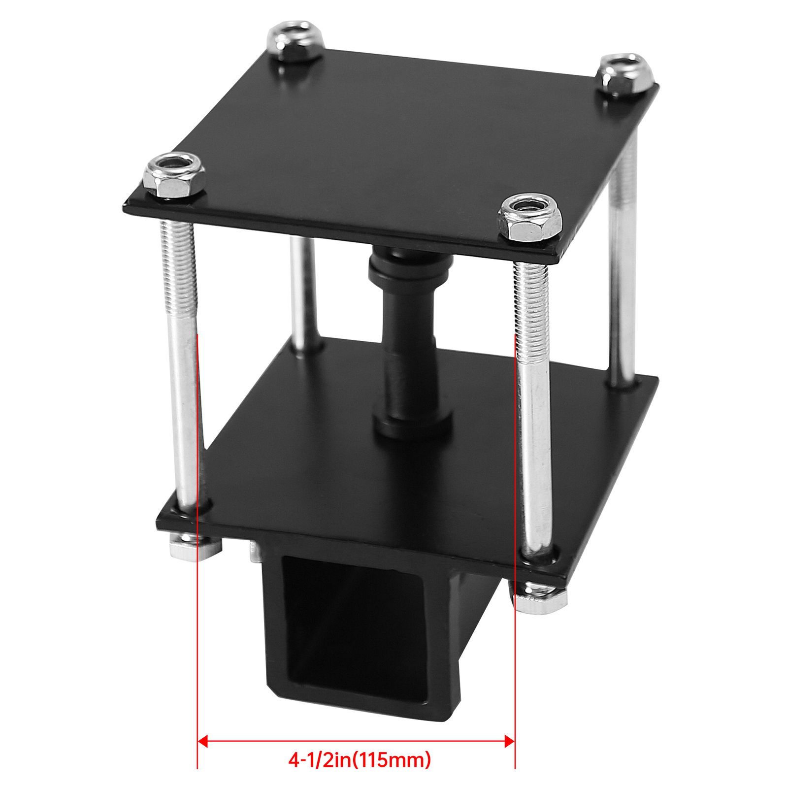 4''- 4.5" Square RV Bumper Receiver Adapter 2'' Hitch Mount Bike Rack Carrier