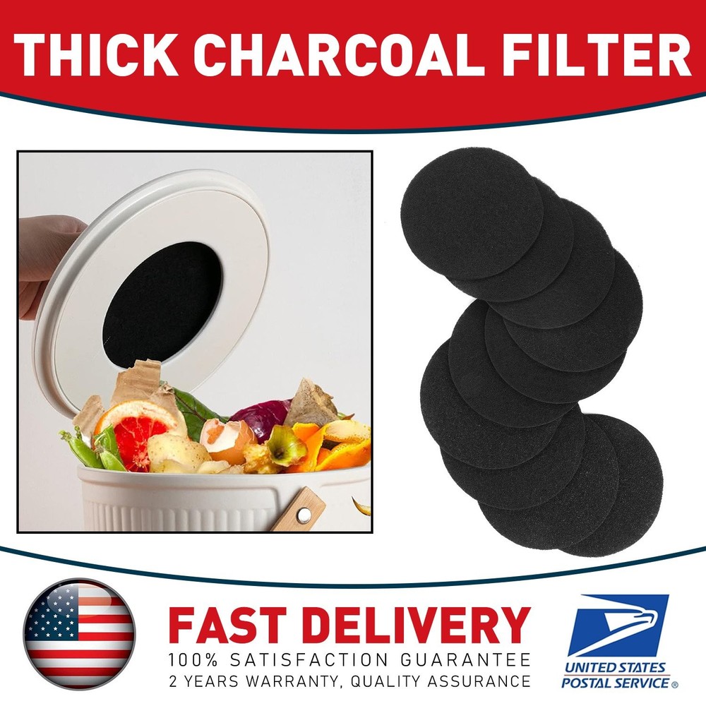 6.7 Inch Compost Bin Filter Pads 10 Pack Improve Air Circulation for Compost