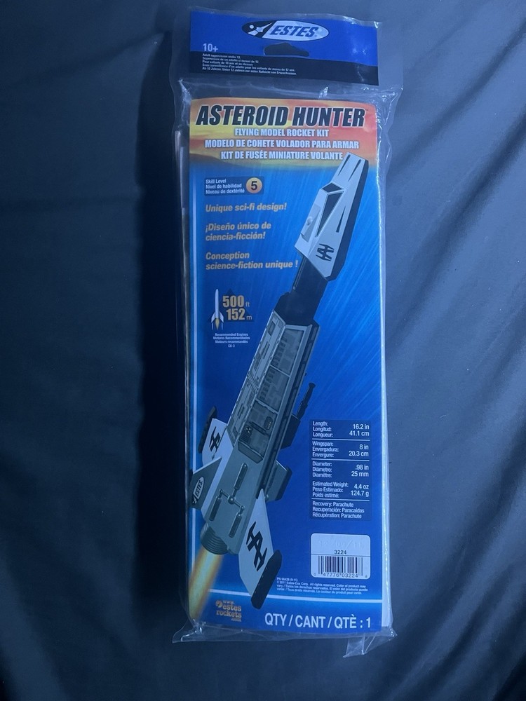 Estes Asteroid Hunter Flying Model Rocket Kit level 5 Expert