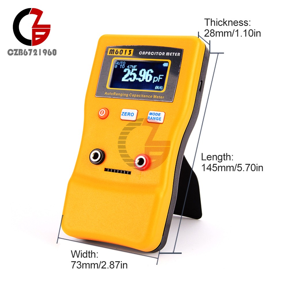 LCD High-precision Capacitor Meter Auto Range Handheld Capacitor Circuit Tester