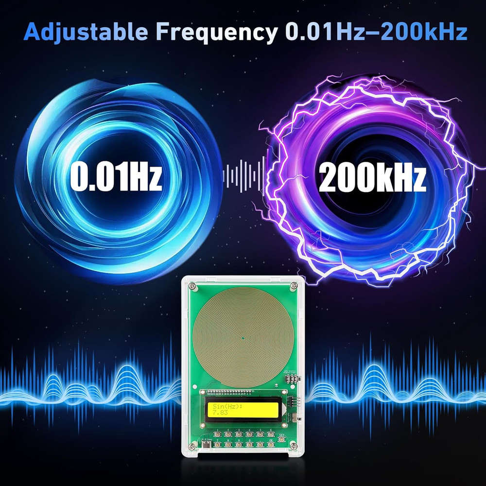 7.83Hz Healing Frequency Generator with Adjustable Range and LCD Display