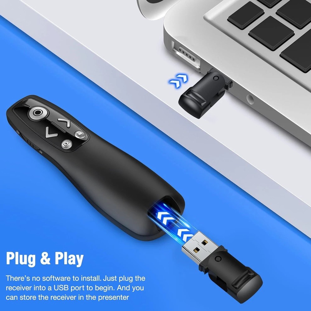 Presentation Clicker Wireless Presenter Remote for PowerPoint, Powerpoint