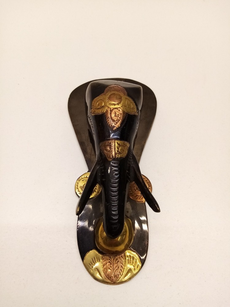 Brass Elephant Head Shape Door Knocker-damaged