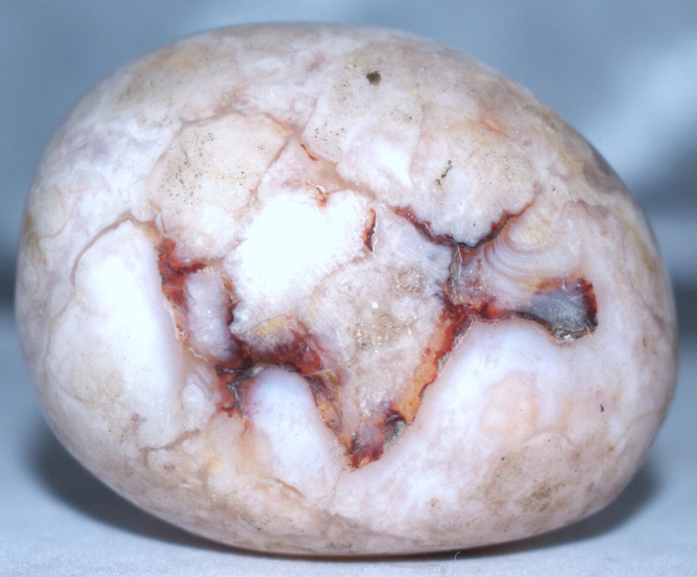 Flower Agate Palm Stone 1.94"/109 Grams