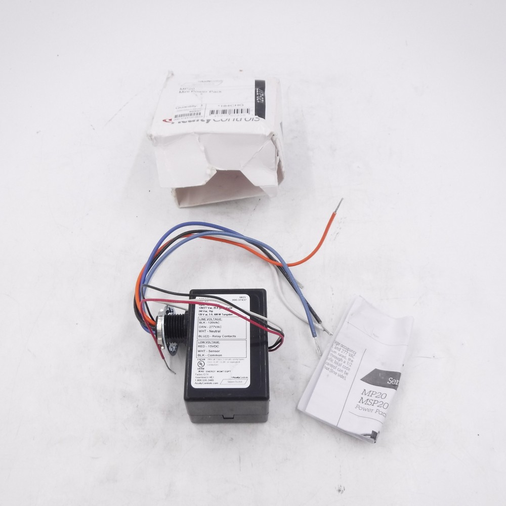 Acuity Controls 120/277VAC 20AMP MP20 Mini Power Pack Sensor Switch 184CHG