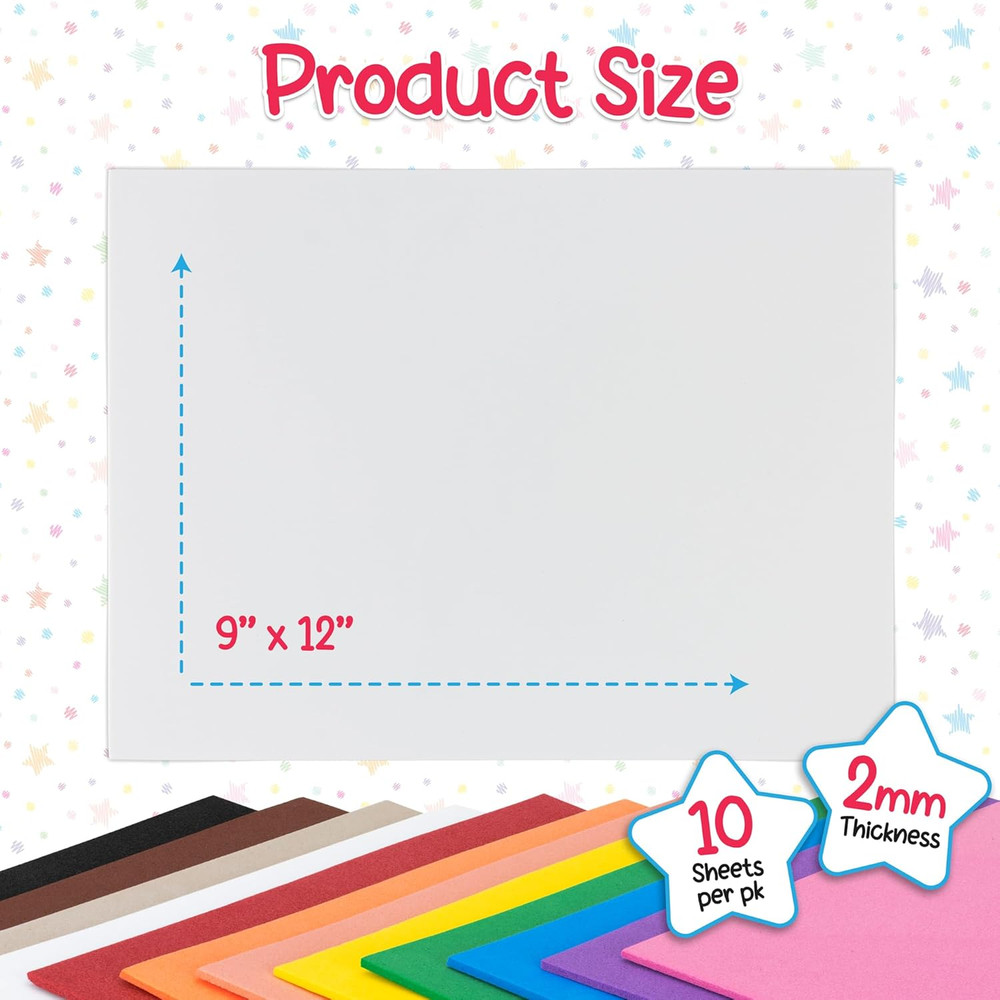 Craft Foam Sheets, White 10 Count