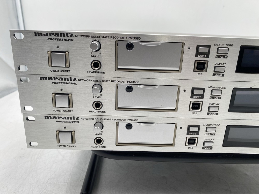 Lot of 3 Marantz PMD580 Rack-Mount CompactFlash Network Solid State Recorder