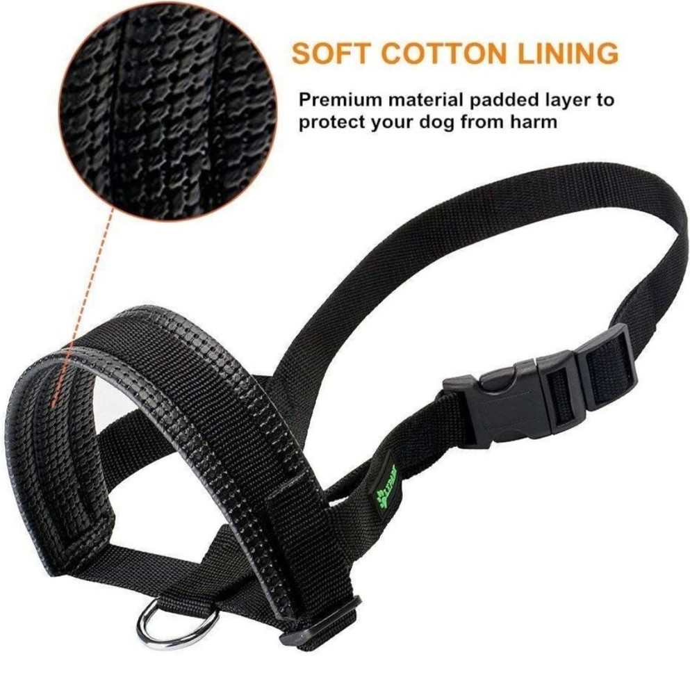 Dog Muzzle for Small Dog Prevent Biting, Barking and Chewing Adjustable Loop