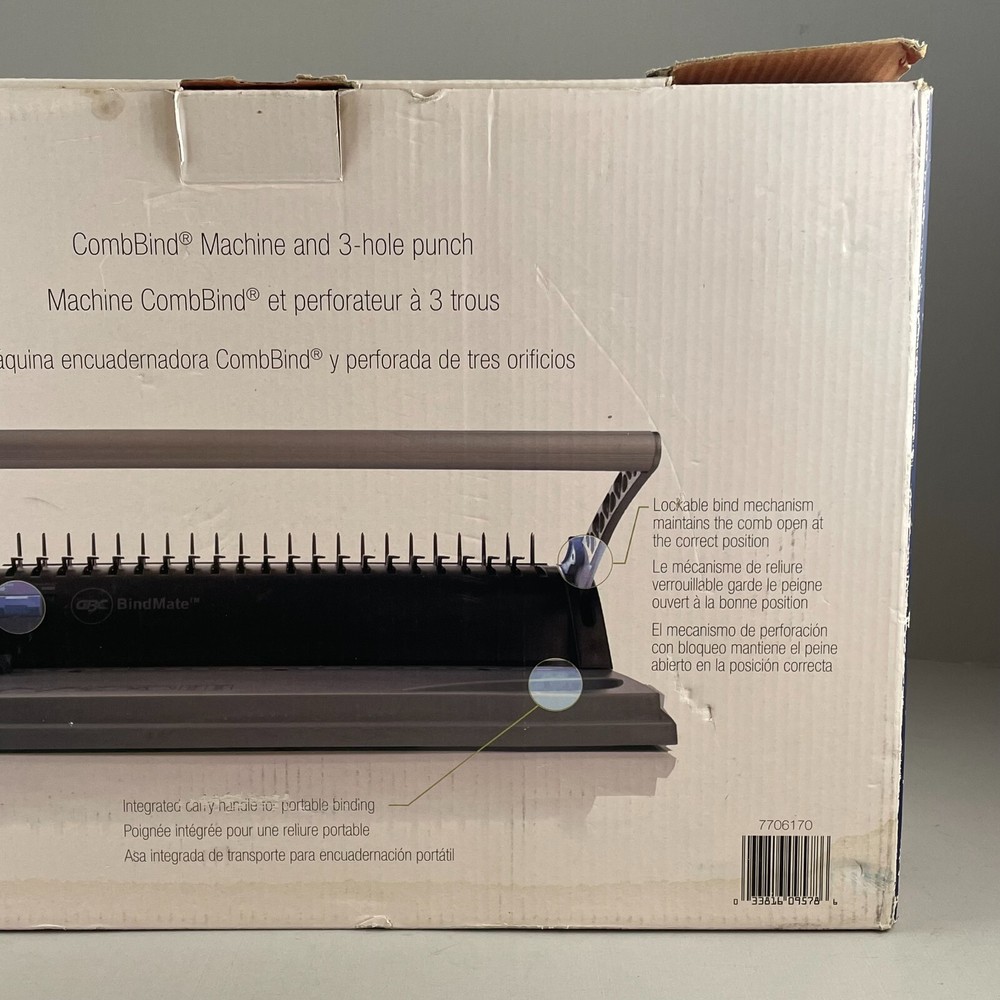 GBC BindMate CombBind Machine & 3 Hole Punch 7706170