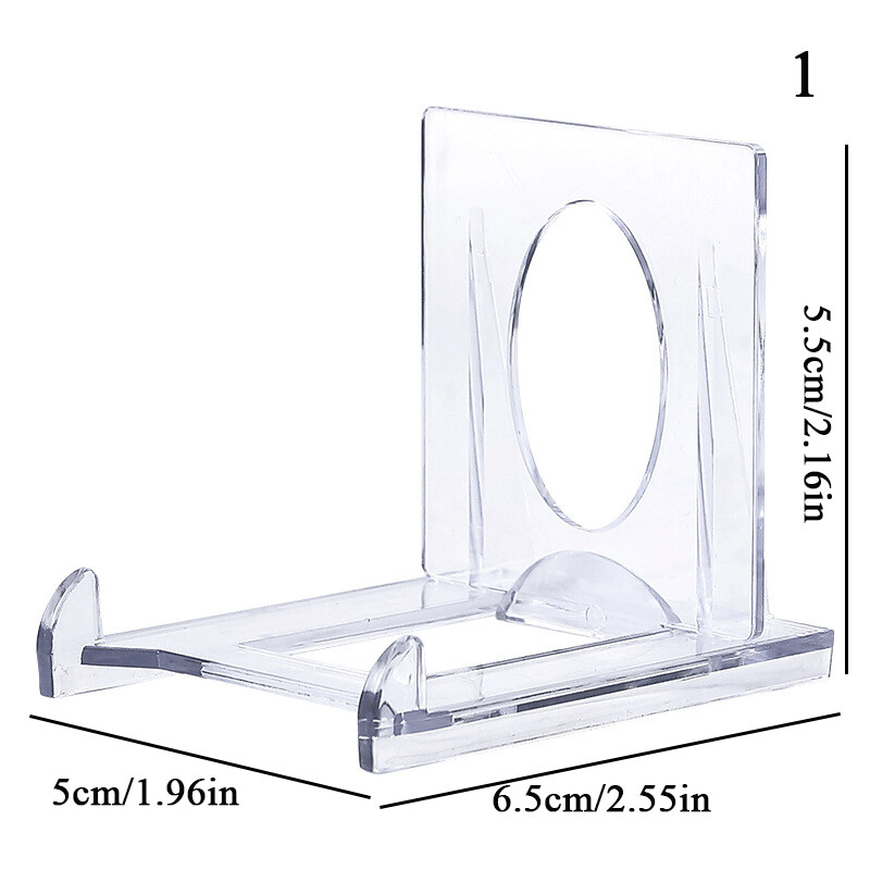 Acrylic Display Easel Adjustable Plastic Plate Holder Stand Picture Frames Rack✔