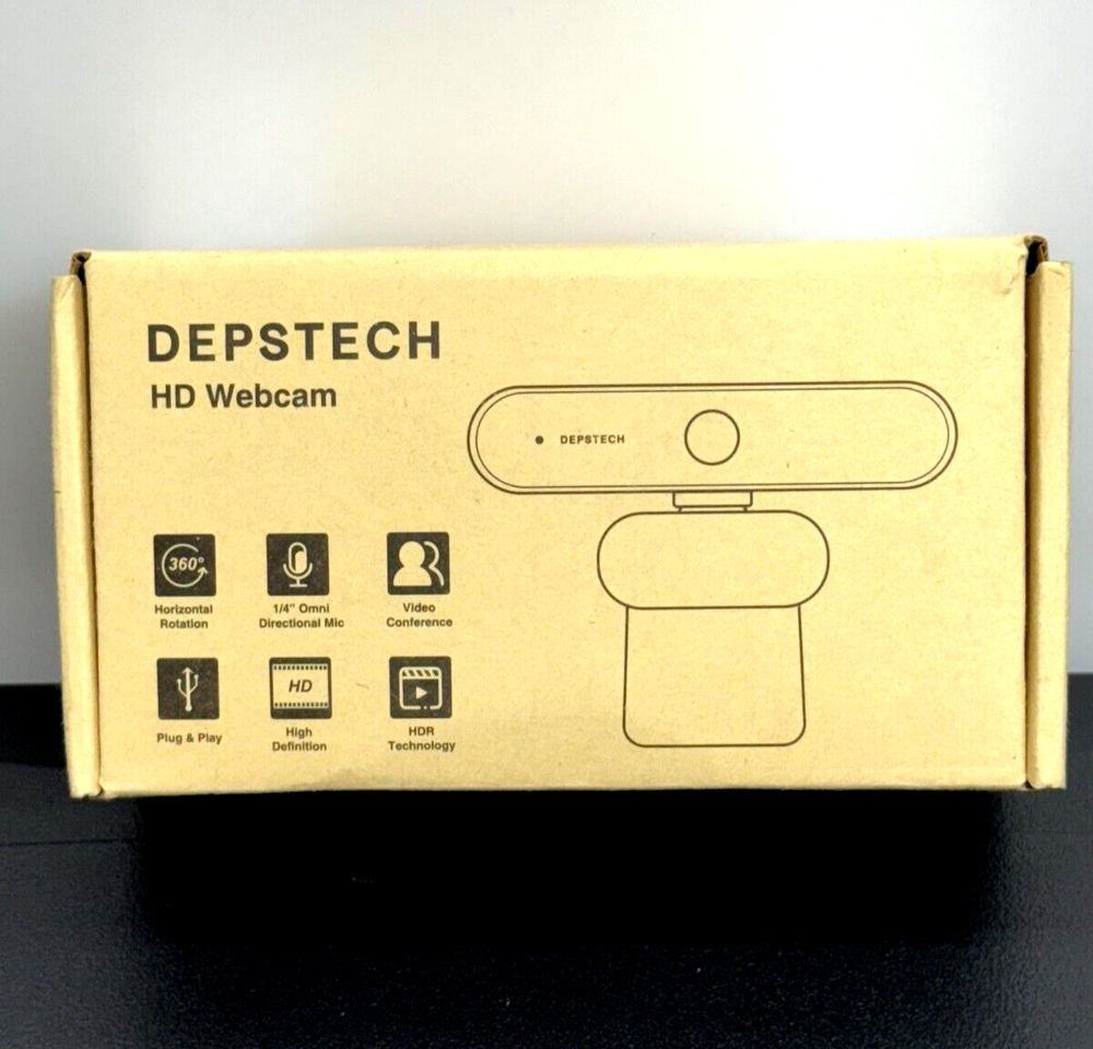 DEPSTECH Webcam with Microphone 1080P HD Webcam D04
