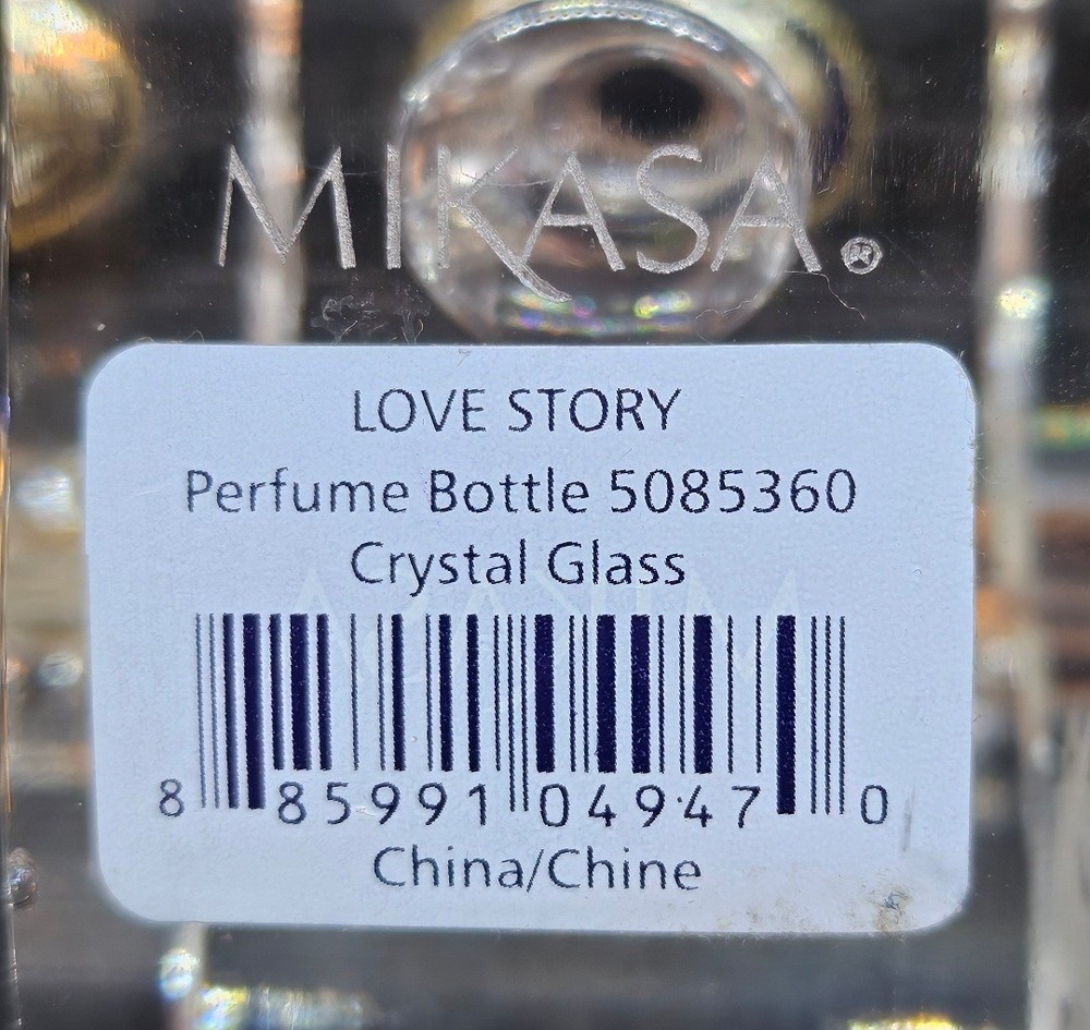 MIKASA Etched Crystal Perfume Bottle