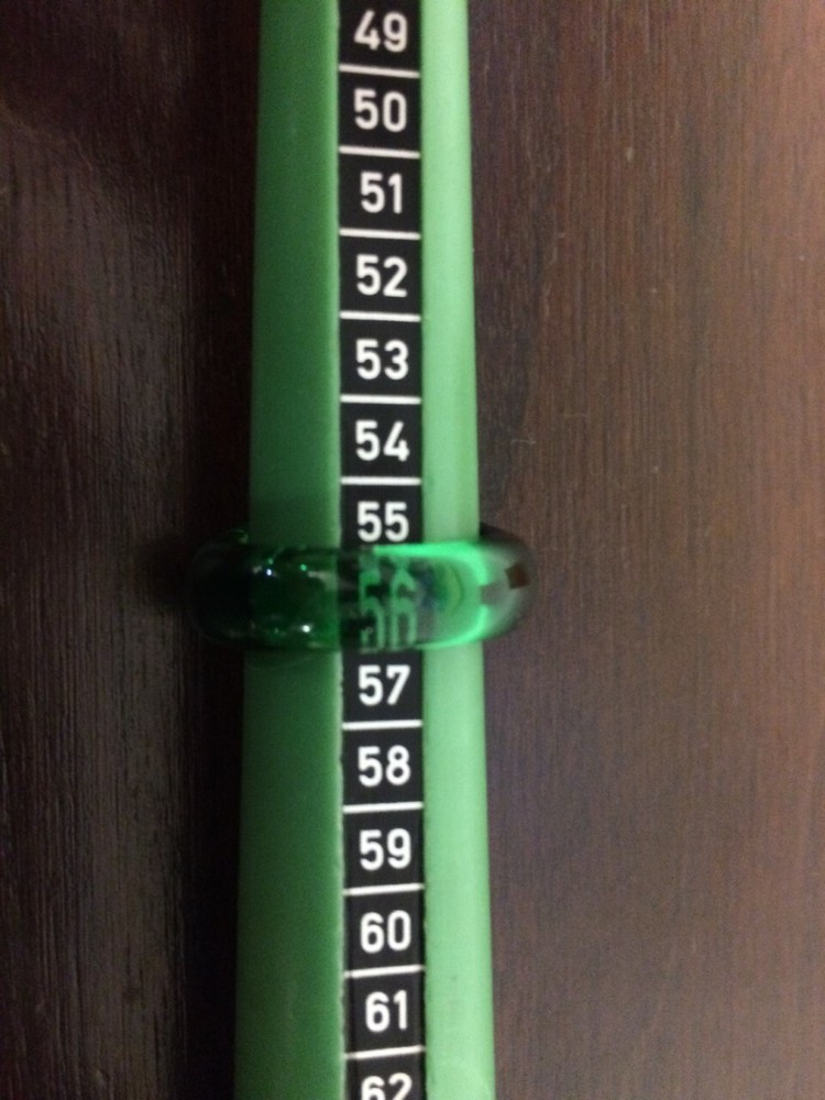 Baccarat Green Crystal Ring Size 50