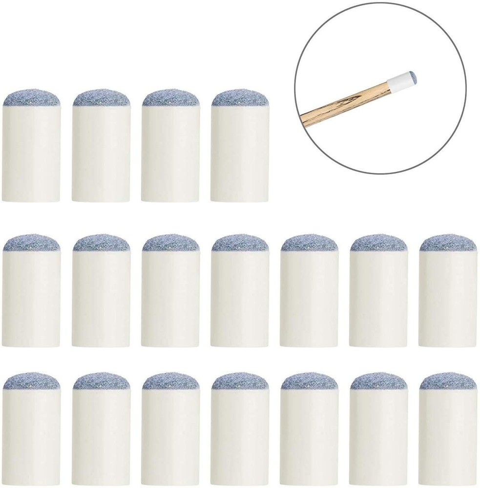 Replacements Slip-On Pool Billiard Cue Tips 13mm 20 Pcs