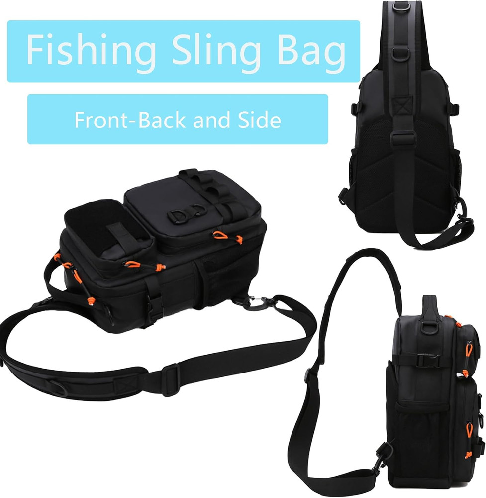 Versatile Fishing Backpack with Rod Holder and Adjustable Straps