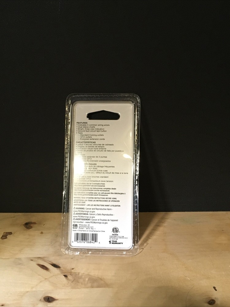 GB Circuit Analyzer: GFCI Function Outlet & GFCI Tester - #GFI-3501