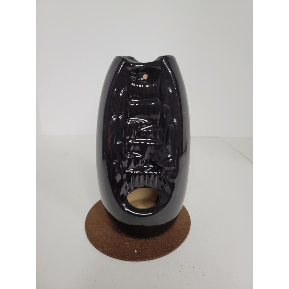 SPACEKEEPER Black Ceramic Waterfall Backflow Incense Burner