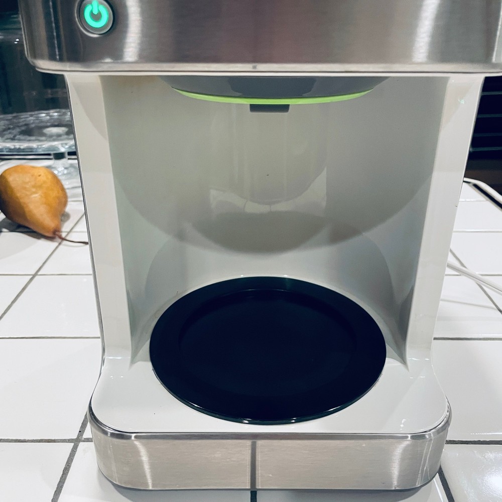 Braun 12 Cup Programmable Coffee Maker Carafe Type 3107 Stainless White Tested