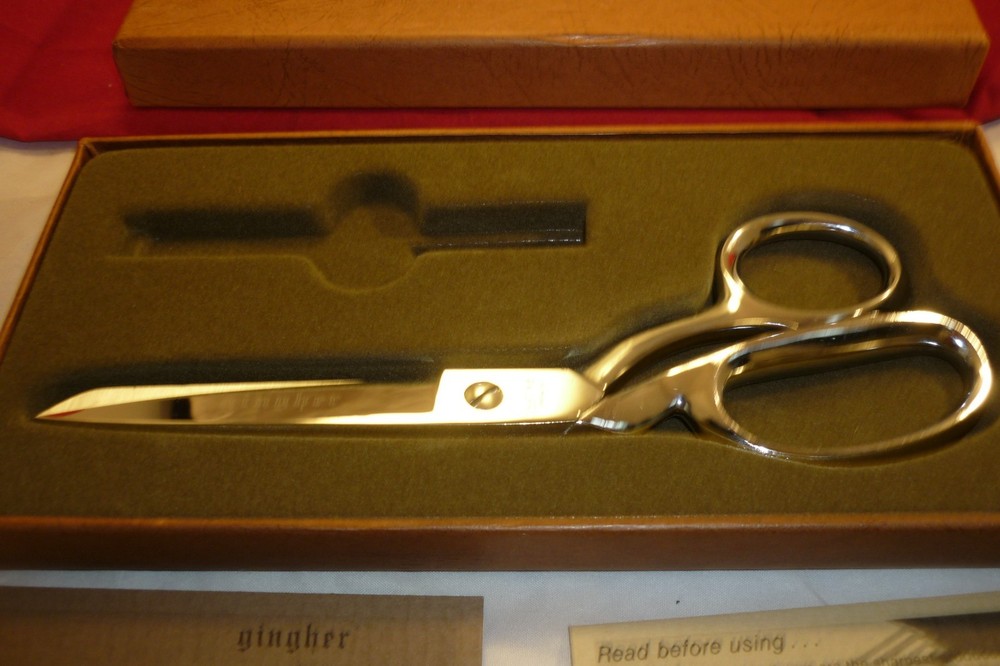 GINGHER G-8 KNIFE EDGE SCISSORS CHROME SHEARS 8"
