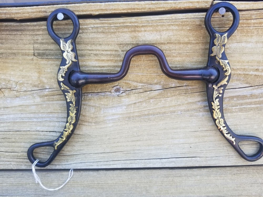 Black Steel Floral Ported Bit