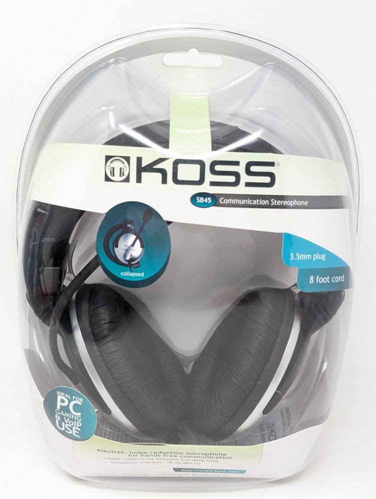 Koss SB45 Communication Headset with Noise-Reduction Microphone - NEW
