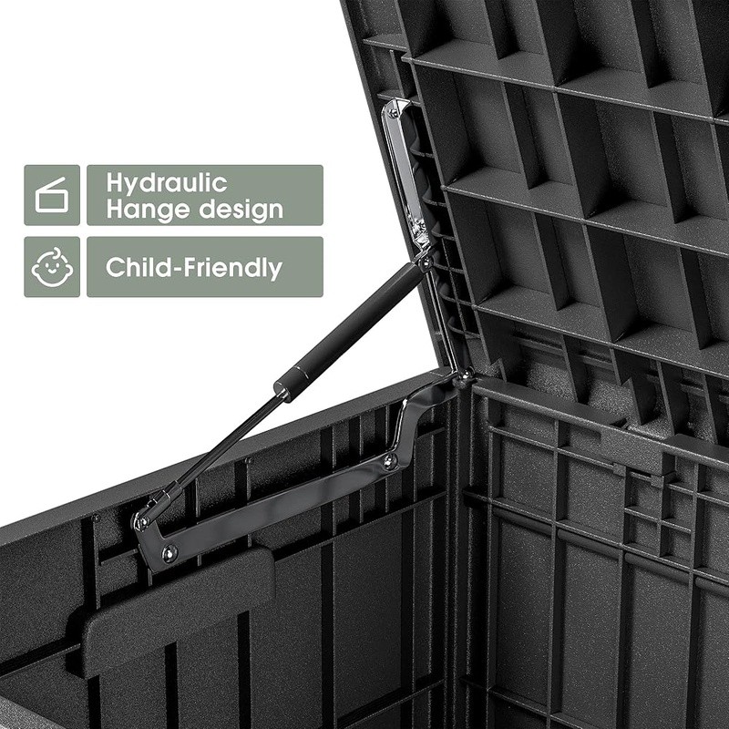 Outdoor Storage Box Waterproof Lockable Deck Organizer Multi-functional Utility