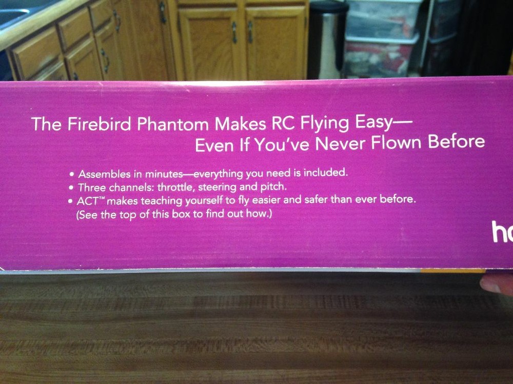Hobbyzone Firebird Phantom RC Pusher Glider Airplane - RTF Version With ACT