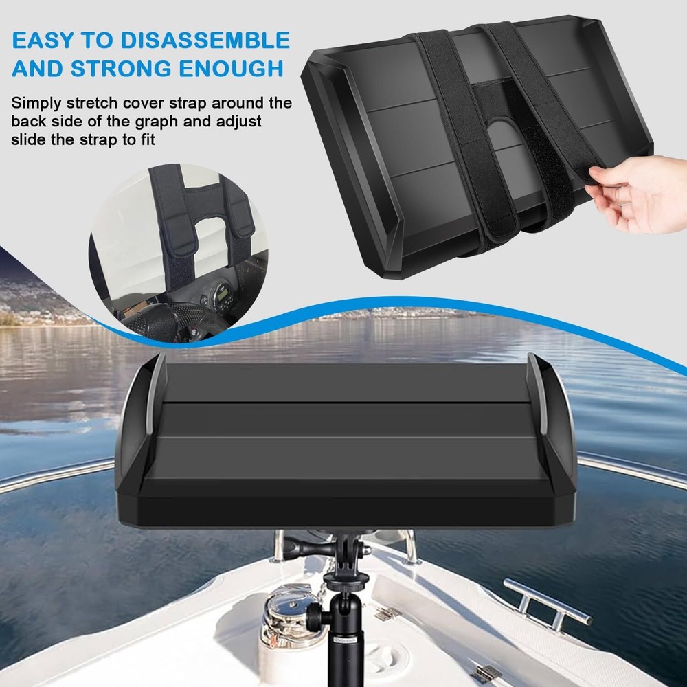 Fish Finder Cover Strap Stabilize Screen Protector for Securing Graph Cover