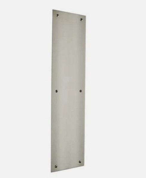 Baldwin 2123 Solid Brass Square Edge Push Plate 3.5" x 15" Polished Chrome Finis