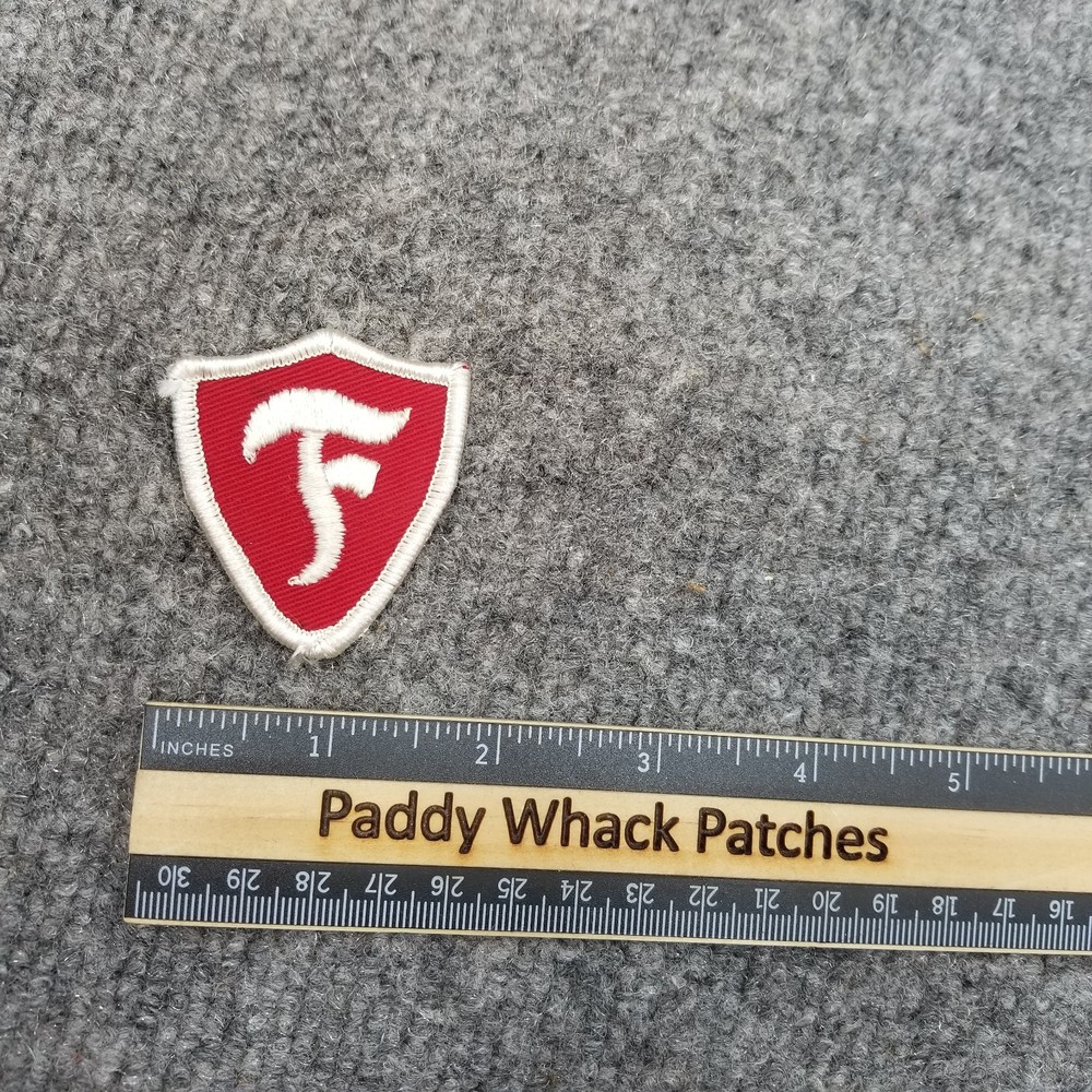 Vintage Firestone Patch Car Auto Shield 70s Stained AE9
