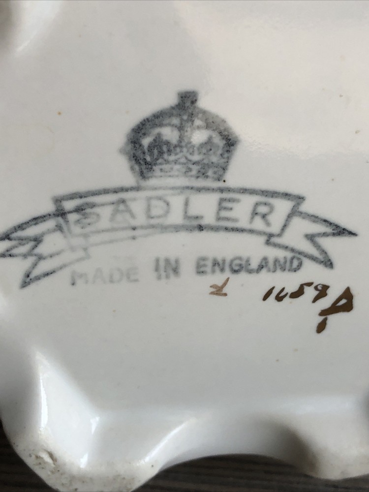 Sadler Teapot Indian Tree Pattern Hexagonal England 4 Cup 1659D Antique Signed