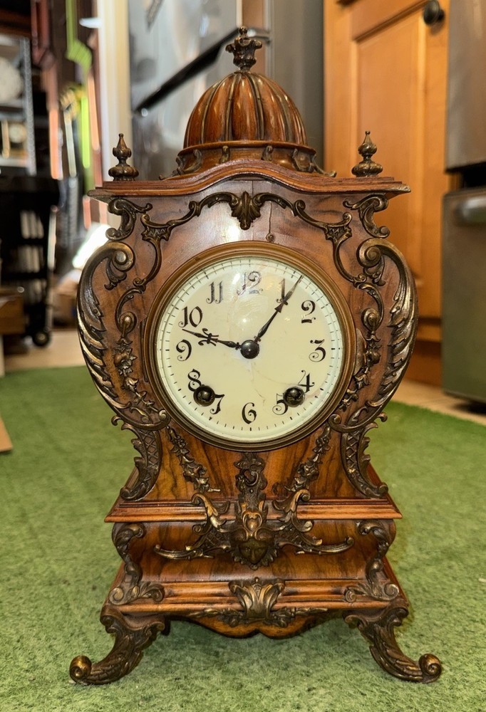 Rare Antique Lenkirch German Mantel Clock