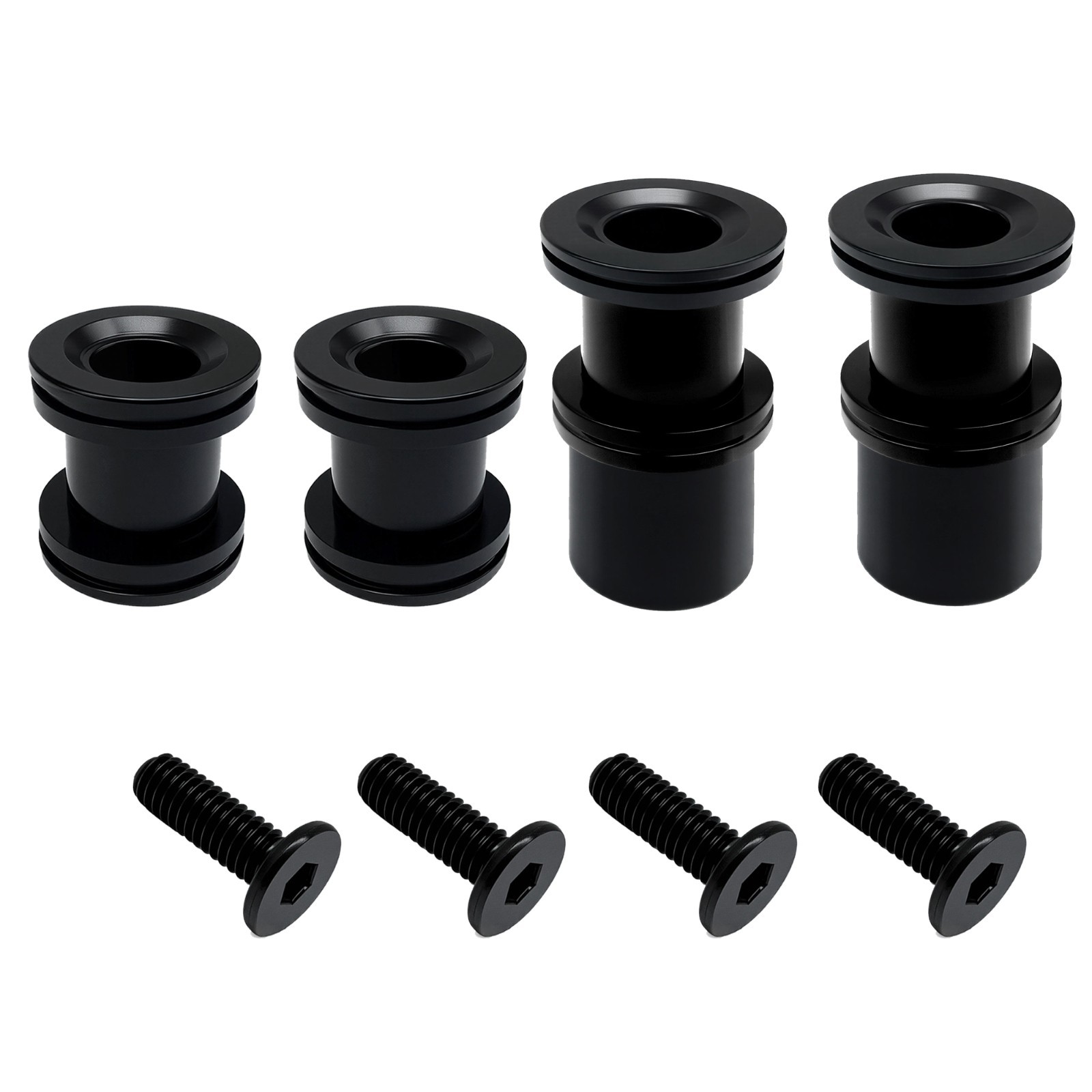 black Harley 4 Point Docking Hardware Kits for Sissy Bar Luggage Rack