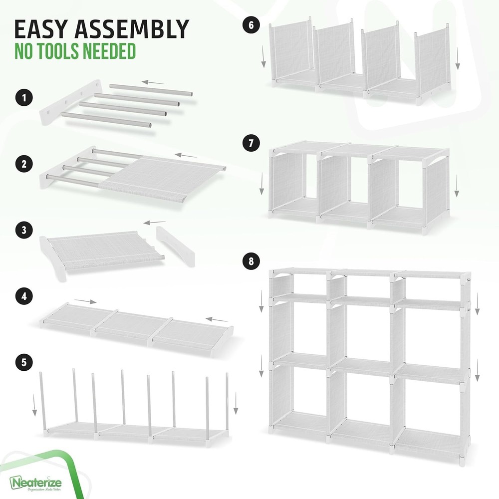 Multi-Functional Closet Organizer with 9 Storage Cubes – Easy Assembly Design