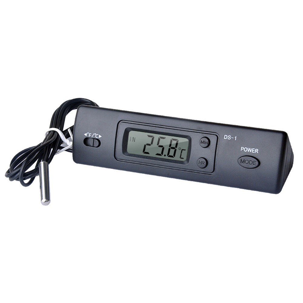 Car Thermometer LCD Screen Digital Clock Multi Function Temperature Display