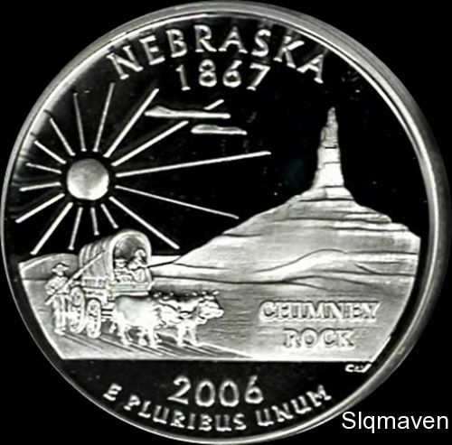 2006 S 90% Silver Nebraska State Quarter Deep Cameo Gem Proof