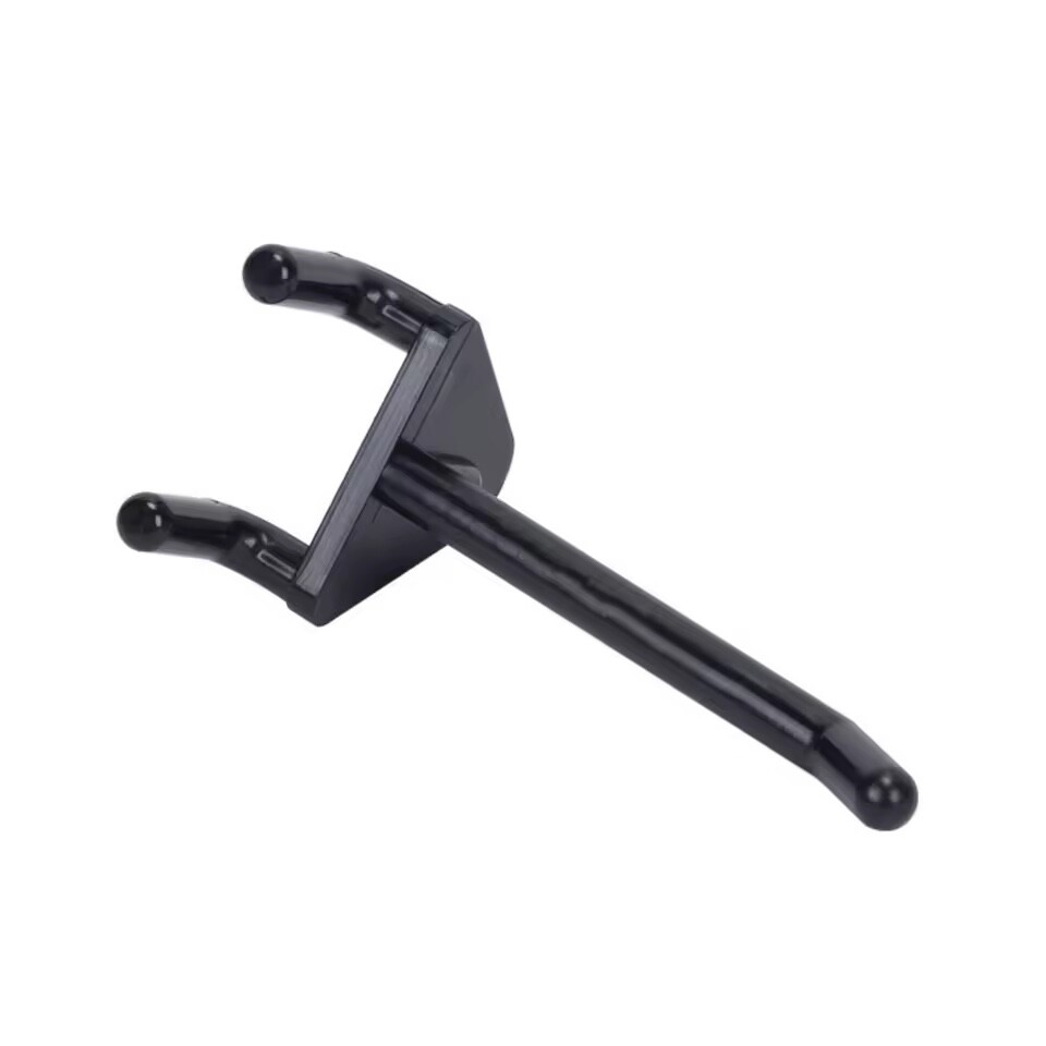 4 Inch Black Plastic Peg Hooks For 1/8'" & 1/4" Pegboard (50 Pieces)
