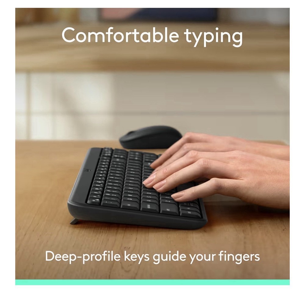 Logitech MK250 Bluetooth Wireless Mouse and Keyboard Combo Compact Keyboard