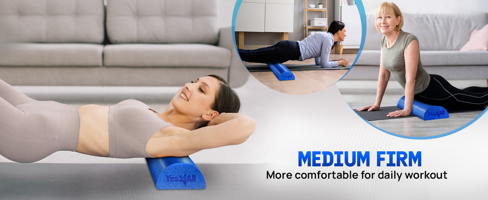 Medium Firm Half Fo Rollers for Post-Workout Relaxat,