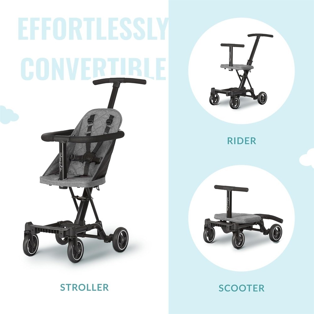Lightweight And Compact Coast Rider Stroller With One Hand Easy Fold, Adjusta...