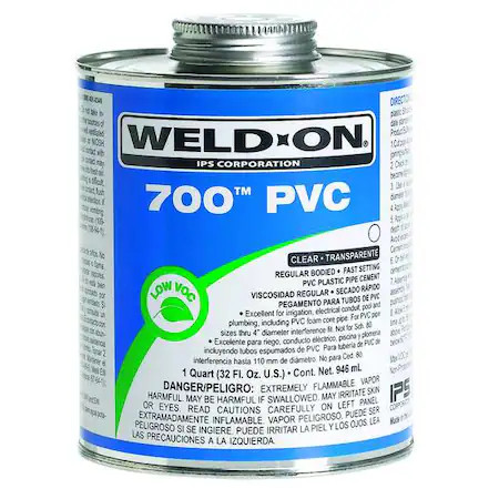 Weld-On 13968 Pvc Clear Regular Bodied Quart