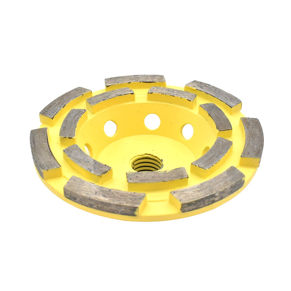 4SDRCW 4" Double Row Segmented Diamond Cup Grinding Wheel