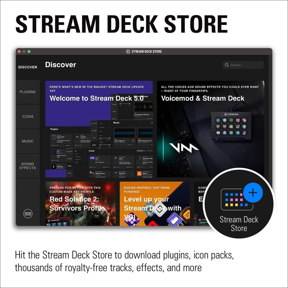 Stream Deck MK.2, 15 LCD Keys, Model , Trigger Actions in OBS, Twitch, YouTub...