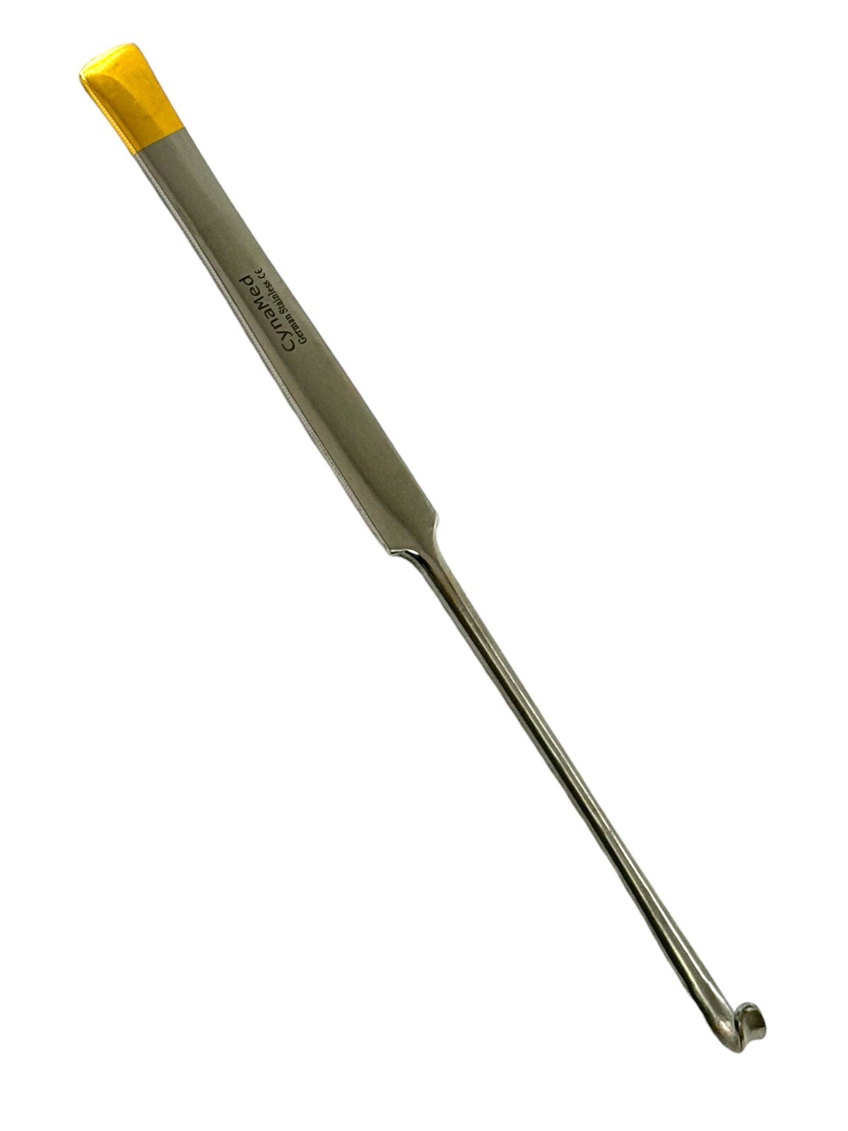 Set of 2 - 8" Gold Tipped Flat Handle Smooth Snook Hook, Veterinary Spay Hook