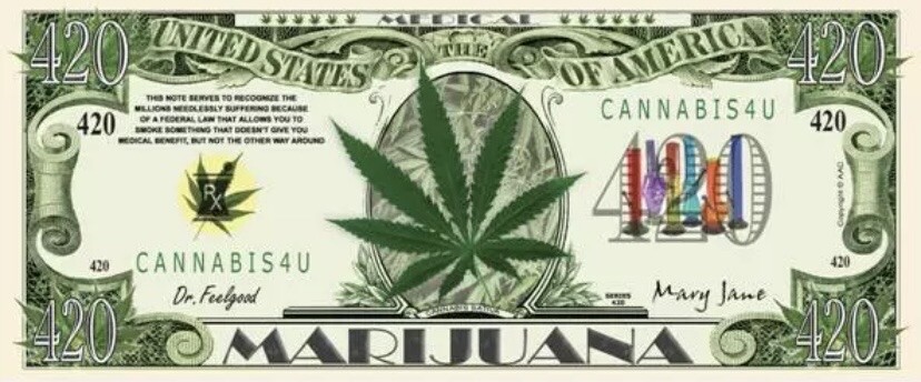 Pack of 10 Marijuana 420 Cannabis 1 Million Dollar Collectible Novelty Money